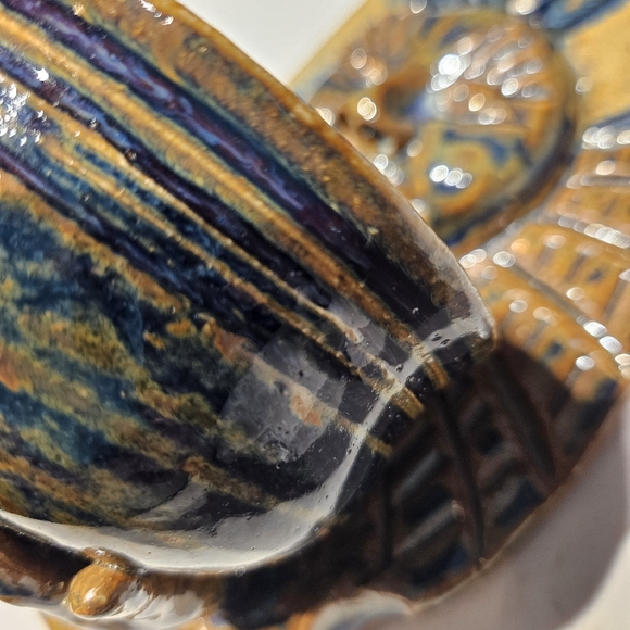 Pottery 11.5" x 5" votive candleholder, holy water font, etc. - Picture 6 of 11